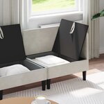 vidaXL Ensemble de meubles pour le salon 4 Pièces Crème Velours