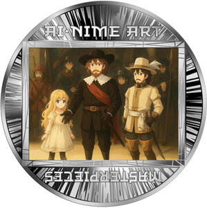 Monnaie NIGHT WATCH Ai-nime Art Masterpieces Argent 500 Francs Cameroon 2025