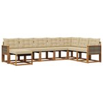 vidaXL Ensemble de canapés d'extérieur 8 pc Naturel et Beige