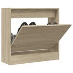 vidaXL Armoire à chaussures chêne sonoma 60x21x57 cm bois d'ingénierie