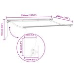 vidaXL Auvent rétractable manuel Beige 3 5 x 2 m