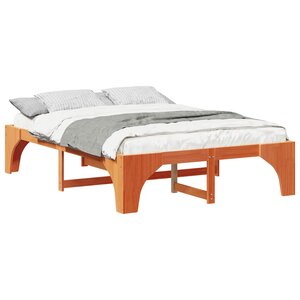 vidaXL Cadre de lit Marron 160 x 200 cm Pin massif