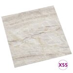 vidaXL Dalles de plancher autoadhésives 55 Pièces PVC 5 11 m² beige