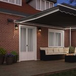 vidaXL Auvent avec Blanc 4 5 × 3 5 m Métal