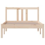 vidaXL Cadre de lit bois massif 90x190 cm simple