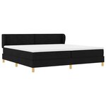 vidaXL Lit à Ressorts avec Matelas Crème 90x200 cm Tissu Noir