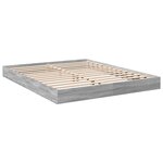 vidaXL Cadre de lit sans matelas sonoma gris 150x200 cm