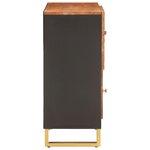 vidaXL Armoire latérale marron et noir 80x33 5x75 cm bois de manguier