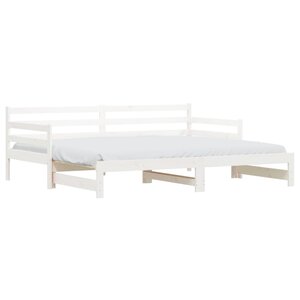 vidaXL Lit de jour et lit gigogne sans matelas 90x190 cm bois massif