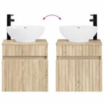 vidaXL Meuble de lavabo mural Chêne Sonoma 49 x 44 5 x 66 5 cm