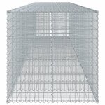 vidaXL Panier gabion avec couvercle 650x100x100 cm fer galvanisé
