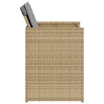 vidaXL Ensemble à manger de jardin coussins 5 Pièces mélange beige rotin