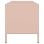 vidaXL Meuble TV rose 135x39x43 5 cm acier laminé à froid