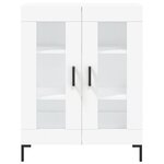 vidaXL Buffet haut Blanc 69 5x34x180 cm Bois d'ingénierie