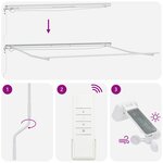 vidaXL Auvent rétractable automatique avec LED rayé rouge et blanc 500x300 cm
