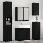 vidaXL Ensemble de Meubles de Salle de Bain 3 Pièces Chêne noir