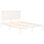 vidaXL Cadre de lit sans matelas blanc 120x200 cm bois de pin massif