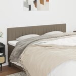 vidaXL Têtes de lit 2 Pièces Taupe 80x5x78/88 cm Tissu