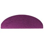 vidaXL Tapis d'escalier 20 pièces 65 x 21 x 4 cm Violet Demi-rond Grand