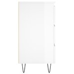 vidaXL Tables de chevet 2 Pièces blanc brillant 40x35x69 cm