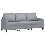 vidaXL Ensemble de canapés 2 Pièces avec coussins Gris clair Tissu