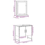 vidaXL Ensemble d'armoires de salle de bain 2 Pièces chêne fumé