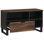 vidaXL Meuble TV - 80x33.5x46 cm  fait en bois massif et bois d'ingénierie.