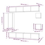 vidaXL Ensemble de meubles TV 8 Pièces Sonoma gris Bois d'ingénierie