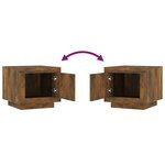 vidaXL Table basse chêne fumé 51x50x45 cm bois d'ingénierie