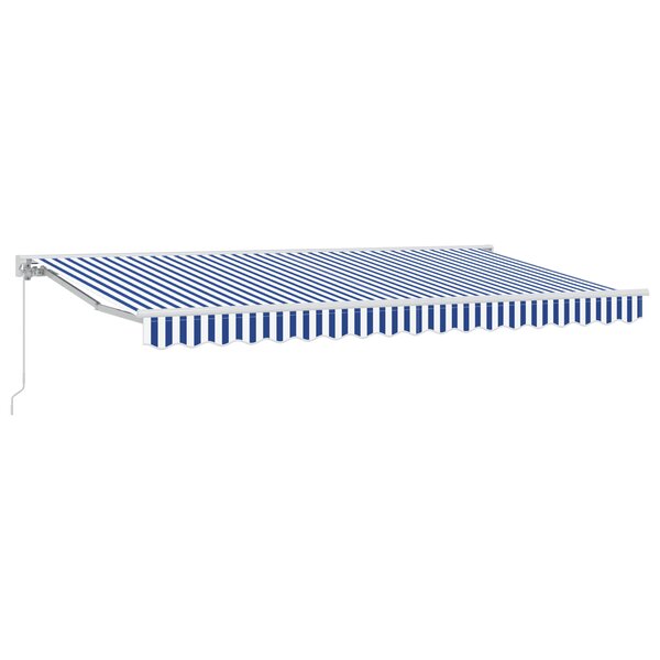 vidaXL Auvent Rétractable Bleu et Blanc 400x200 cm