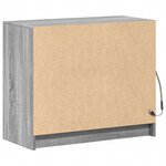 vidaXL Buffet avec LED sonoma gris 72x34x61 cm bois d'ingénierie