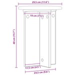 vidaXL Support de Plante 2 pièces Blanc brillant Ø29 5 x 40 cm