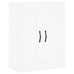 vidaXL Buffet haut Blanc 69 5x34x180 cm Bois d'ingénierie