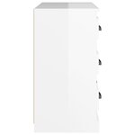 vidaXL Buffet blanc brillant 70x35 5x67 5 cm bois d'ingénierie