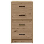 vidaXL Buffet chêne artisanal 40 x 41 x 75 cm Bois d'ingénierie