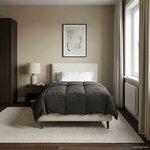 vidaXL Duvet d'été simple Matelassé Anthracite 140 x 200 cm Microfibre