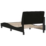 vidaXL Cadre de lit sans matelas noir 100x200 cm tissu