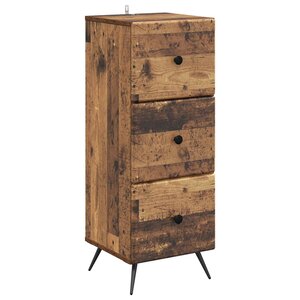 vidaXL Armoire à tiroirs Bois ancien 33 x 34 5 x 90 cm