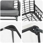 vidaXL Ensemble de meubles de jardin 4 Pièces Noir et anthracite