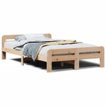vidaXL Cadre de lit sans matelas 135x190 cm bois de pin massif