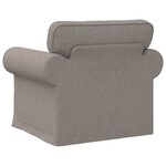 vidaXL Canapé Taupe 215 x 82 x 80 cm tissu