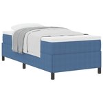vidaXL Lit à lattes Bleu 90 x 200 cm Tissu en velours côtelé