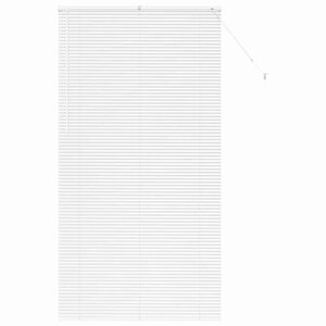 vidaXL Store de Fenêtre avec des rideaux Blanc Aluminium