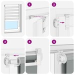 vidaXL Store zèbre blanc 115x230 cm largeur du tissu 110 9cm polyester