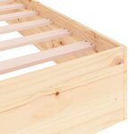 Vidaxl cadre de lit bois massif 140x190 cm