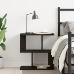 Table de chevet vidaXL en chêne noir 50x30x51 5 cm en bois d'ingénierie