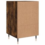 vidaXL Table de chevet chêne fumé 40x40x66 cm bois d'ingénierie