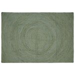 vidaXL Tapis de surface Vert olive 200 x 290 cm Jute