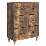 vidaXL Armoire à tiroirs Chêne fumé 66 x 34 5 x 90 cm