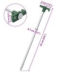 vidaXL Piquets de tente 24 Pièces 25 cm 7 mm acier galvanisé et PP